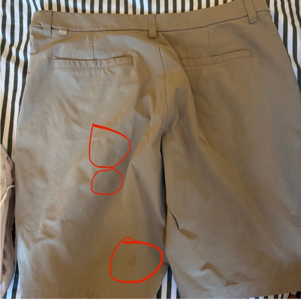 Lululemon Khaki Shorts *grease stains* - Picture 3 of 6